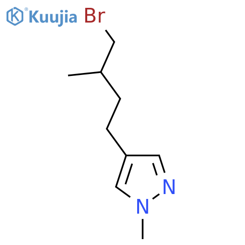4-(4-Bromo-3-methylbutyl)-1-methylpyrazole structure