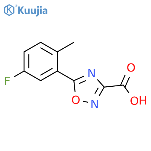 5-(5-fluoro-2-methylphenyl)-1,2,4-oxadiazole-3-carboxylic acid structure