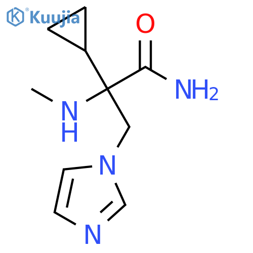 2-cyclopropyl-3-(1H-imidazol-1-yl)-2-(methylamino)propanamide structure