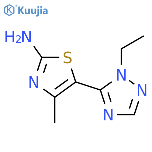 5-(1-ethyl-1H-1,2,4-triazol-5-yl)-4-methyl-1,3-thiazol-2-amine structure