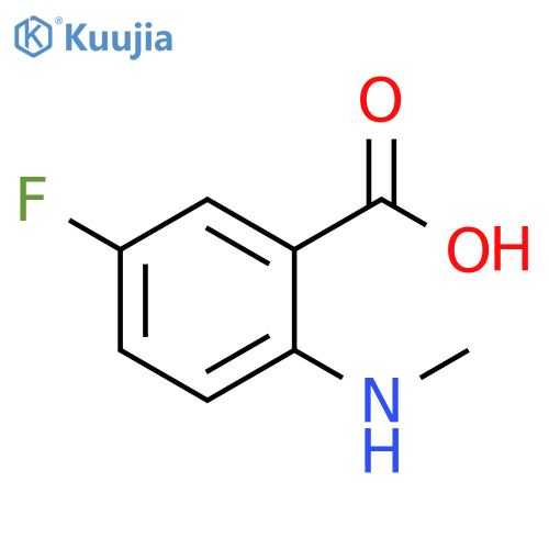 5-fluoro-2-(methylamino)benzoic acid structure