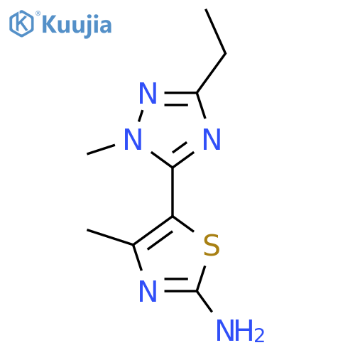5-(3-ethyl-1-methyl-1H-1,2,4-triazol-5-yl)-4-methyl-1,3-thiazol-2-amine structure