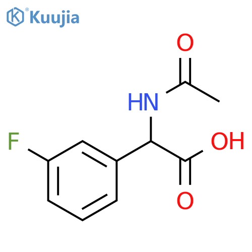 Benzeneacetic acid, α-(acetylamino)-3-fluoro- structure