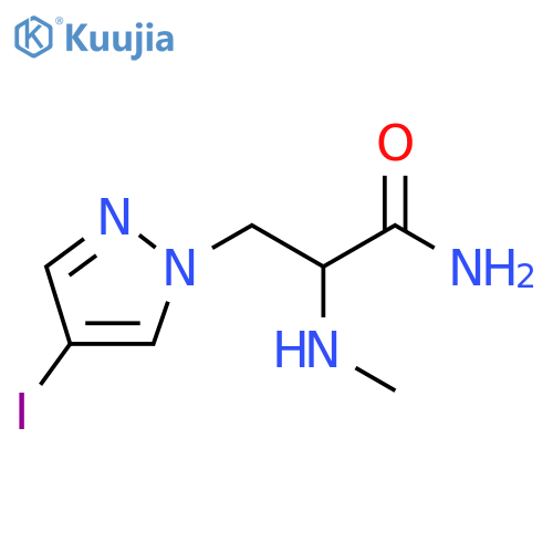 3-(4-iodo-1H-pyrazol-1-yl)-2-(methylamino)propanamide structure