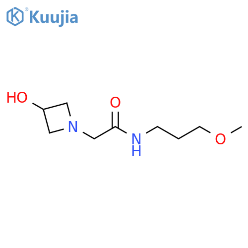 2-(3-hydroxyazetidin-1-yl)-N-(3-methoxypropyl)acetamide structure