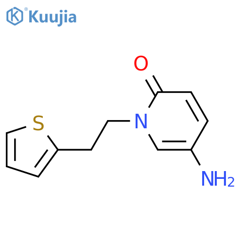5-amino-1-2-(thiophen-2-yl)ethyl-1,2-dihydropyridin-2-one structure