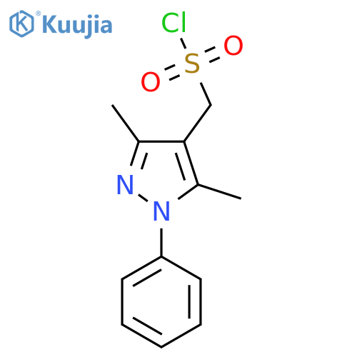 (3,5-dimethyl-1-phenyl-1H-pyrazol-4-yl)methanesulfonyl chloride structure