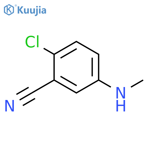 Benzonitrile, 2-chloro-5-(methylamino)- structure