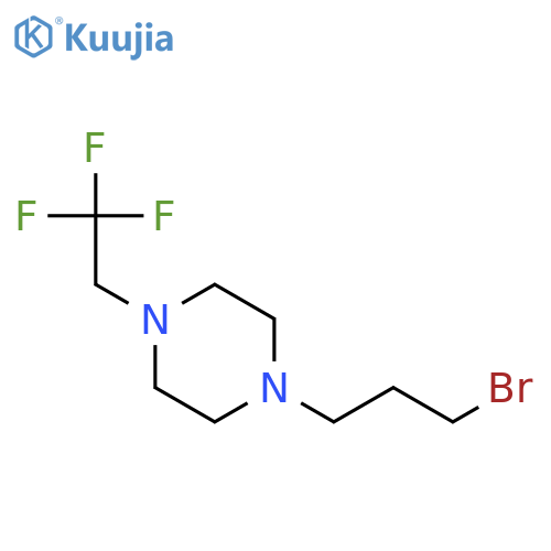 1-(3-Bromopropyl)-4-(2,2,2- trifluoroethyl)piperazine structure