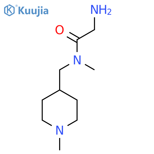 2-Amino-N-methyl-N-(1-methyl-piperidin-4-ylmethyl)-acetamide structure
