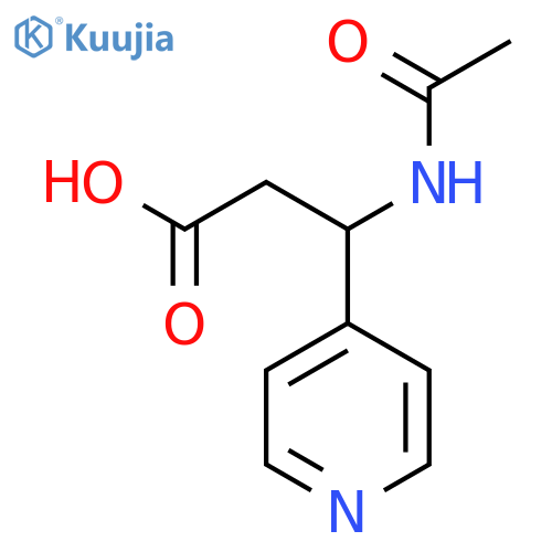 3-Acetamido-3-(pyridin-4-yl)propanoic acid structure