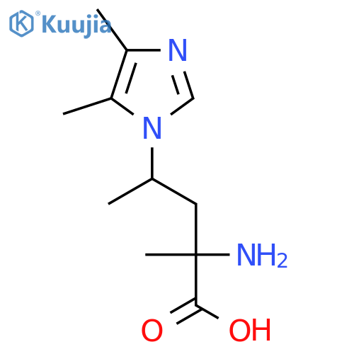 2-amino-4-(4,5-dimethyl-1H-imidazol-1-yl)-2-methylpentanoic acid structure