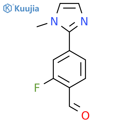 Benzaldehyde, 2-fluoro-4-(1-methyl-1H-imidazol-2-yl)- structure