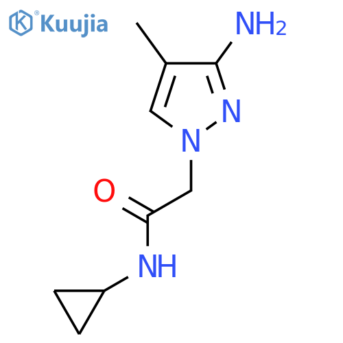 2-(3-Amino-4-methyl-1h-pyrazol-1-yl)-n-cyclopropylacetamide structure