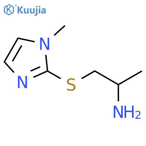 1-(1-methyl-1H-imidazol-2-yl)sulfanylpropan-2-amine structure