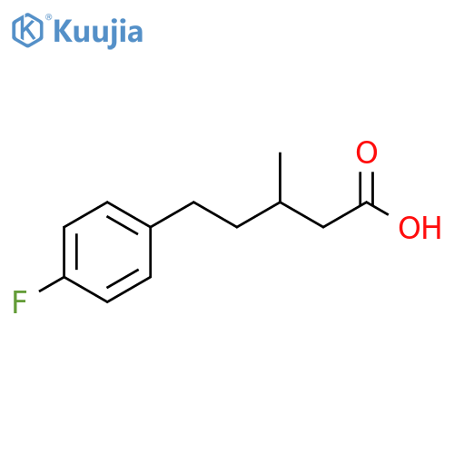 5-(4-fluorophenyl)-3-methylpentanoic acid structure