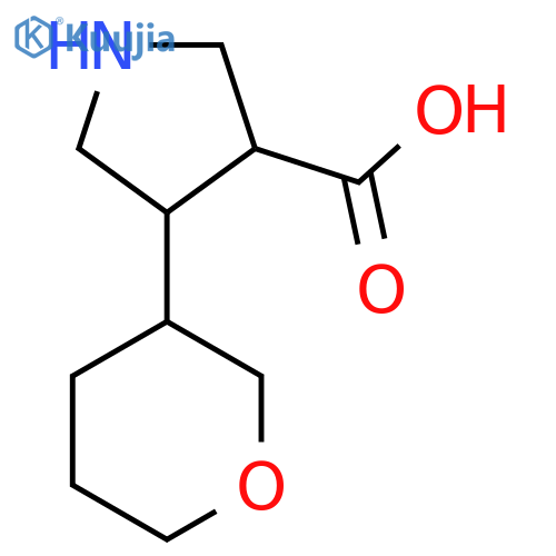 4-(Oxan-3-yl)pyrrolidine-3-carboxylic acid structure