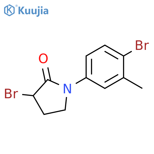 3-bromo-1-(4-bromo-3-methylphenyl)pyrrolidin-2-one structure