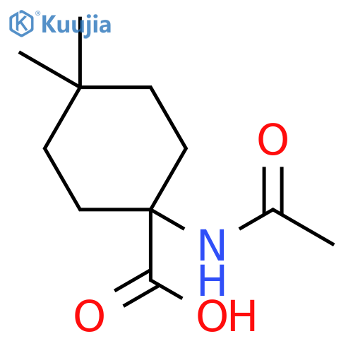 Cyclohexanecarboxylic acid, 1-(acetylamino)-4,4-dimethyl- structure