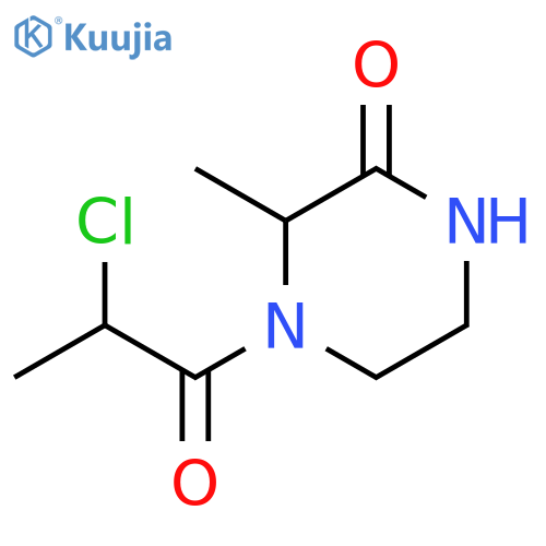 4-(2-Chloro-1-oxopropyl)-3-methyl-2-piperazinone structure