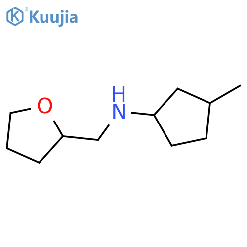 3-methyl-N-[(oxolan-2-yl)methyl]cyclopentan-1-amine structure