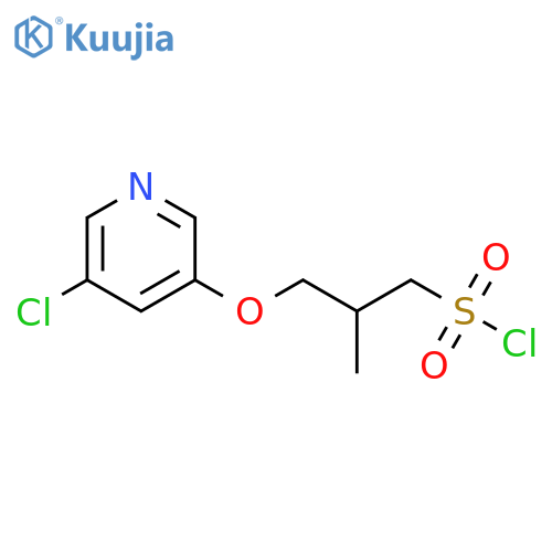 3-(5-chloropyridin-3-yl)oxy-2-methylpropane-1-sulfonyl chloride structure