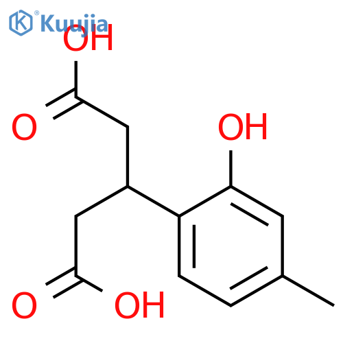 3-(2-hydroxy-4-methylphenyl)pentanedioic acid structure