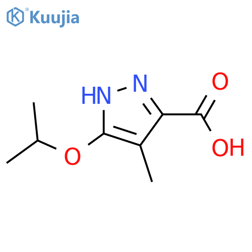 4-methyl-3-(propan-2-yloxy)-1H-pyrazole-5-carboxylic acid structure