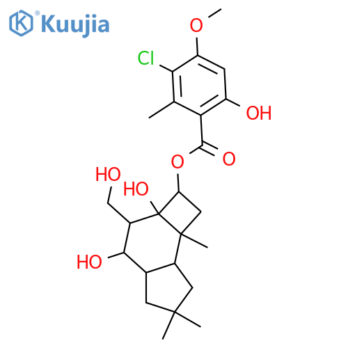 5,6,8,14-Protoilludanetetrol; (5β,6α,7α,8β)-form, 5-O-(3-Chloro-6-hydroxy-4-methoxy-2-methylbenzoyl) structure