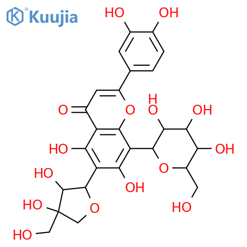 6-β-D-Apiofuranosyl-8-β-D-glucopyranosyl-3',4',5,7-tetrahydroxyflavone structure