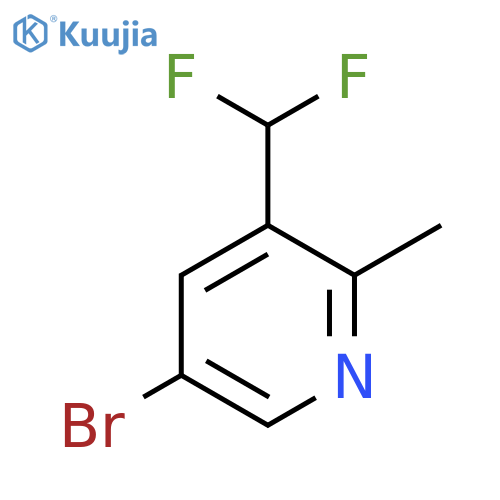 5-Bromo-3-(difluoromethyl)-2-methylpyridine structure