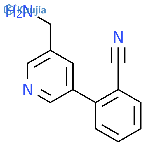 2-(5-(Aminomethyl)pyridin-3-yl)benzonitrile structure