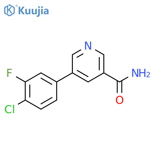 5-(4-Chloro-3-fluorophenyl)nicotinamide structure