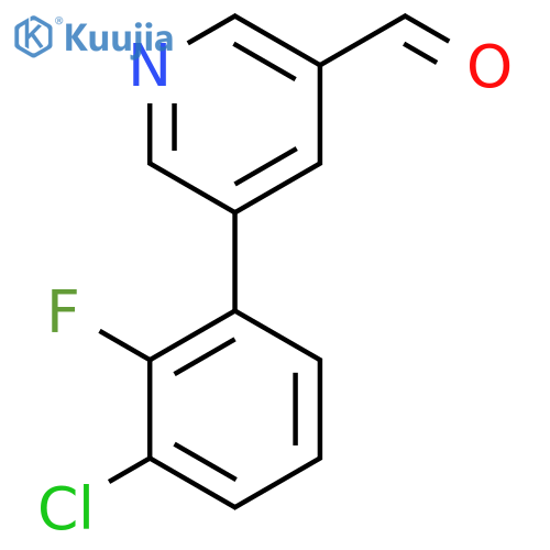 5-(3-chloro-2-fluorophenyl)pyridine-3-carbaldehyde structure