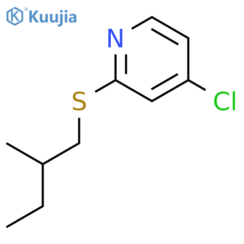 4-Chloro-2-((2-methylbutyl)thio)pyridine structure