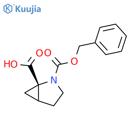 (1S,5R)-2-(benzyloxy)carbonyl-2-azabicyclo3.1.0hexane-1-carboxylic acid structure