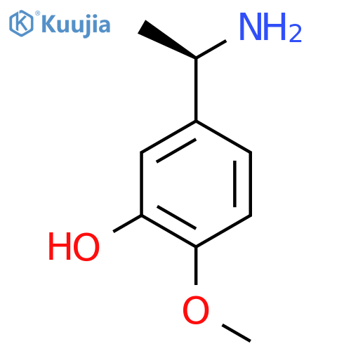 5-(1R)-1-aminoethyl-2-methoxyphenol structure