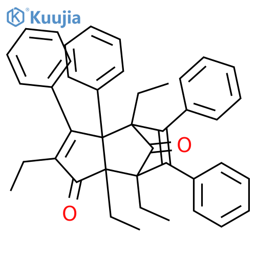 4,7-methano-1h-indene-1,8-dione, 2,4,7,7a-tetraethyl-3a,4,7,7a-tetrahydro-3,3a,5,6-tetraphenyl-,(3aalpha-4alpha-7alpha-7aalpha)- structure
