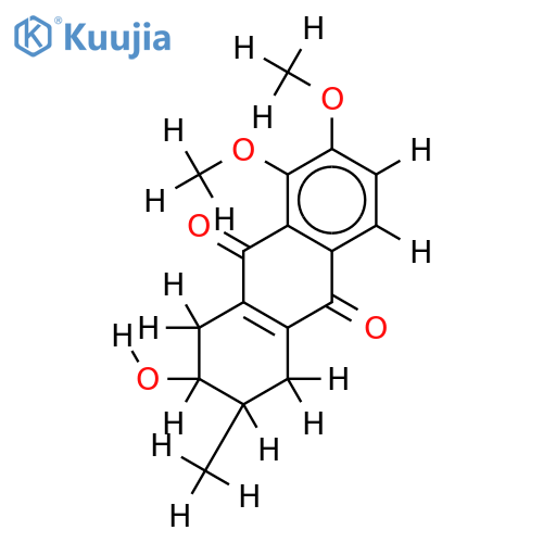 1,2,3,4-tetrahydro-3alpha-hydroxy-5,6-dimethoxy-2beta-methylanthracene-9,10-dione structure