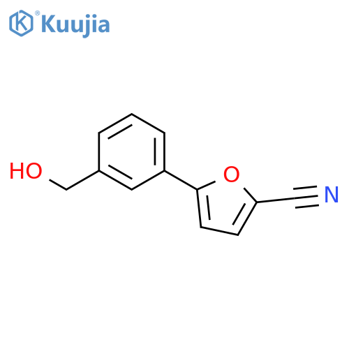 5-[3-(hydroxymethyl)phenyl]furan-2-carbonitrile structure