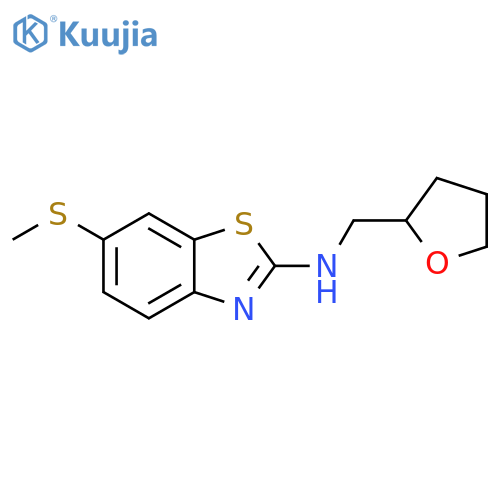 6-(methylsulfanyl)-N-[(oxolan-2-yl)methyl]-1,3-benzothiazol-2-amine structure
