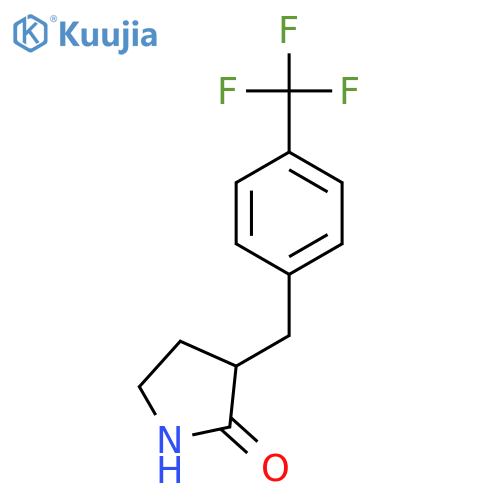3-{[4-(trifluoromethyl)phenyl]methyl}pyrrolidin-2-one structure