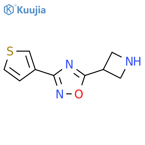 5-(azetidin-3-yl)-3-(thiophen-3-yl)-1,2,4-oxadiazole structure
