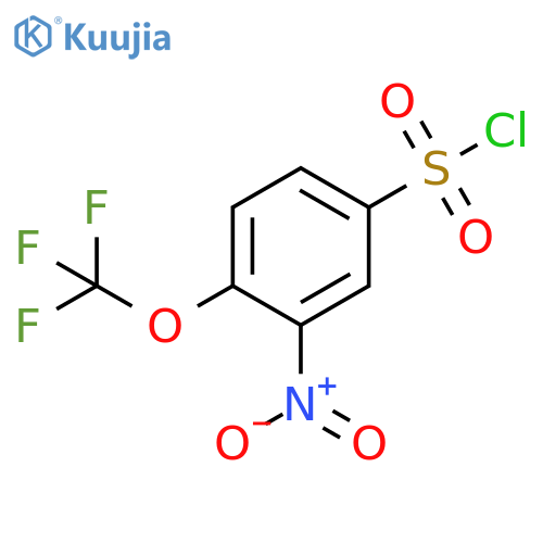 3-nitro-4-(trifluoromethoxy)benzene-1-sulfonyl chloride structure