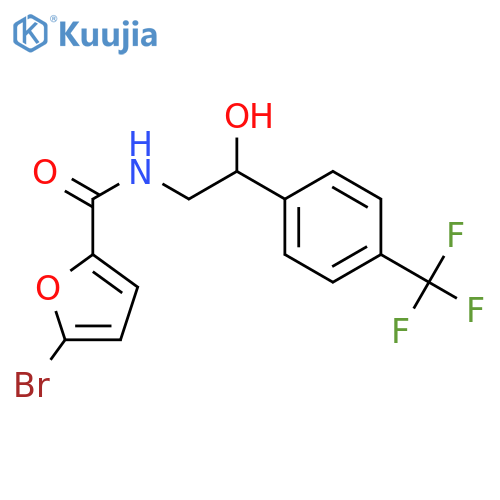 5-bromo-N-{2-hydroxy-2-4-(trifluoromethyl)phenylethyl}furan-2-carboxamide structure