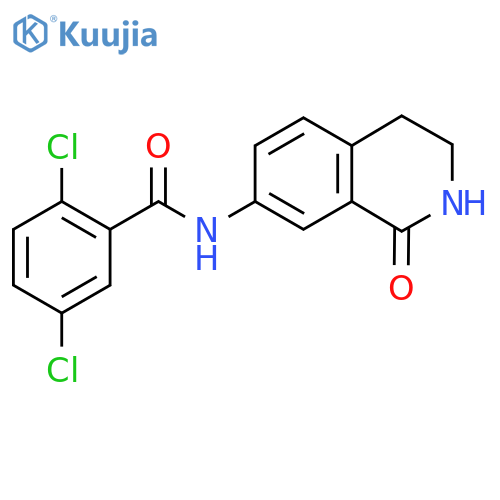 2,5-dichloro-N-(1-oxo-1,2,3,4-tetrahydroisoquinolin-7-yl)benzamide structure