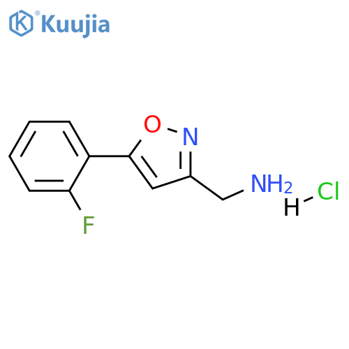 {[5-(2-fluorophenyl)isoxazol-3-yl]methyl}amine hydrochloride structure