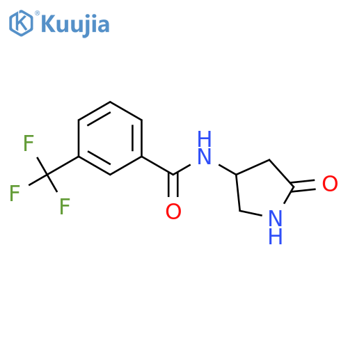 N-(5-oxopyrrolidin-3-yl)-3-(trifluoromethyl)benzamide structure