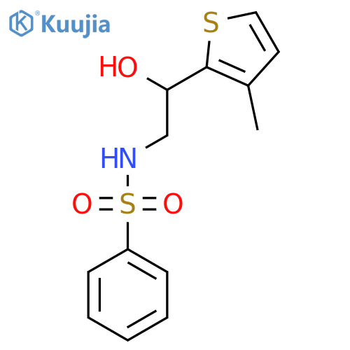 N-2-hydroxy-2-(3-methylthiophen-2-yl)ethylbenzenesulfonamide structure