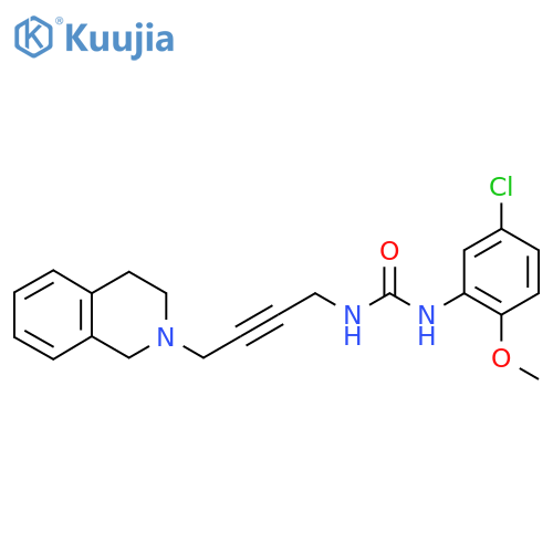 3-(5-chloro-2-methoxyphenyl)-1-[4-(1,2,3,4-tetrahydroisoquinolin-2-yl)but-2-yn-1-yl]urea structure